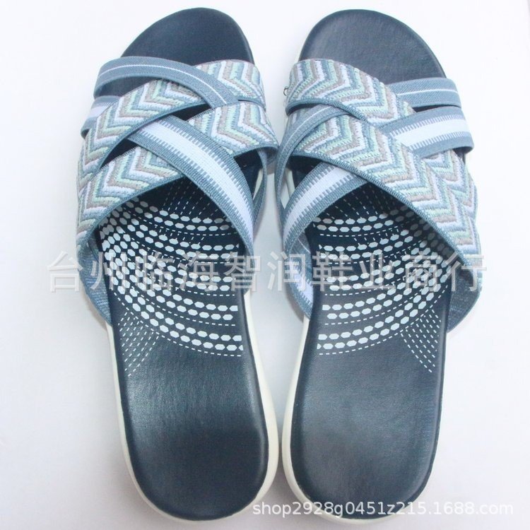 Wholesale Large Size Thick-soled Crossover Sandals Summer Latest Flat-soled Fly-woven Soft-soled Casual Sandals